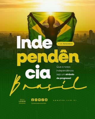 Dia da Independência do Brasil 07 de Setembro Social Media PSD Editável