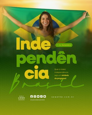 Dia da Independência do Brasil 07 de Setembro Social Media PSD Editável
