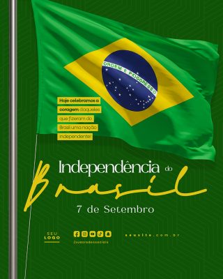 Dia da Independência do Brasil 07 de Setembro Social Media PSD Editável