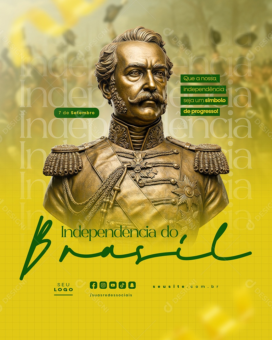 Dia da Independência do Brasil 07 de Setembro Social Media PSD Editável