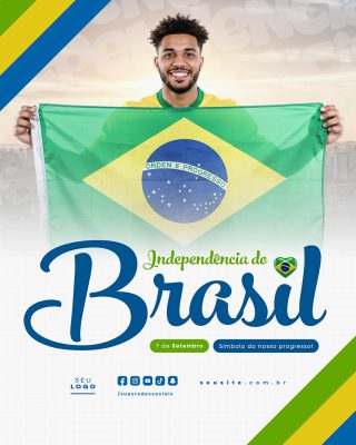 Dia da Independência do Brasil 07 de Setembro Social Media PSD Editável