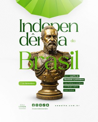 Dia da Independência do Brasil 07 de Setembro Social Media PSD Editável