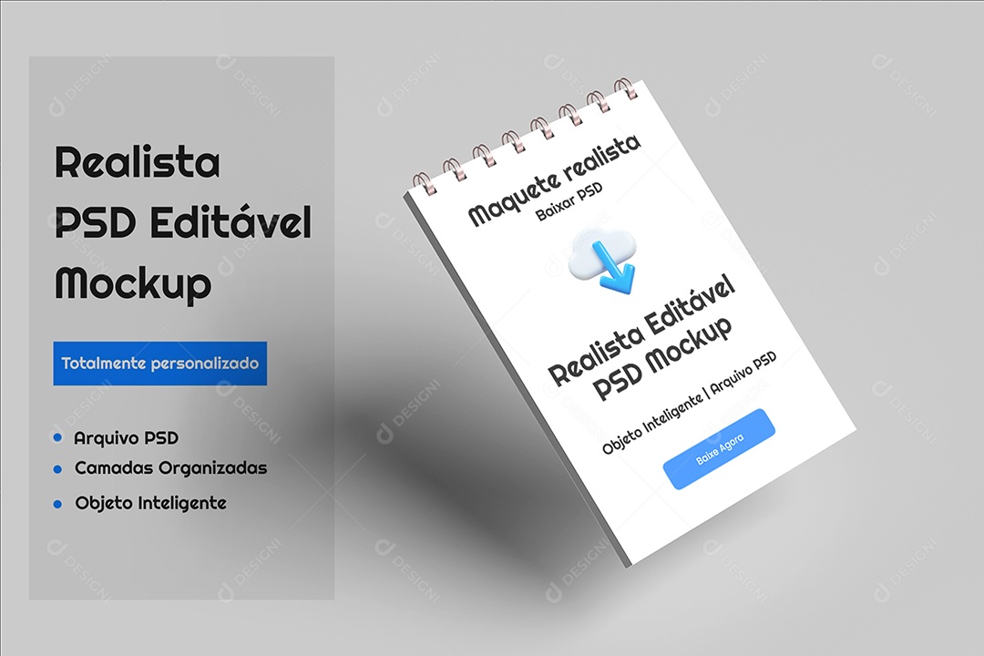 Mockup de Revista Quadrada PSD Editável
