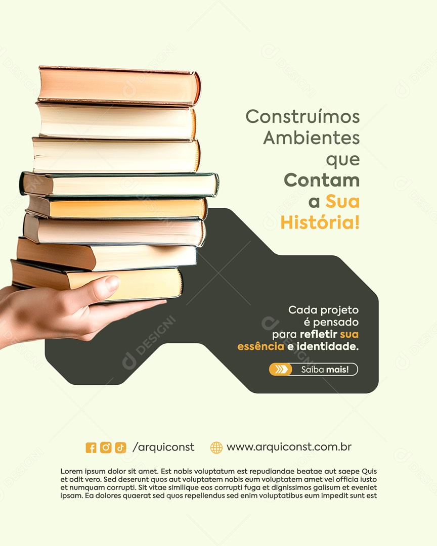 Construimos Ambientes Que Contam A Sua História Social Media PSD Editável