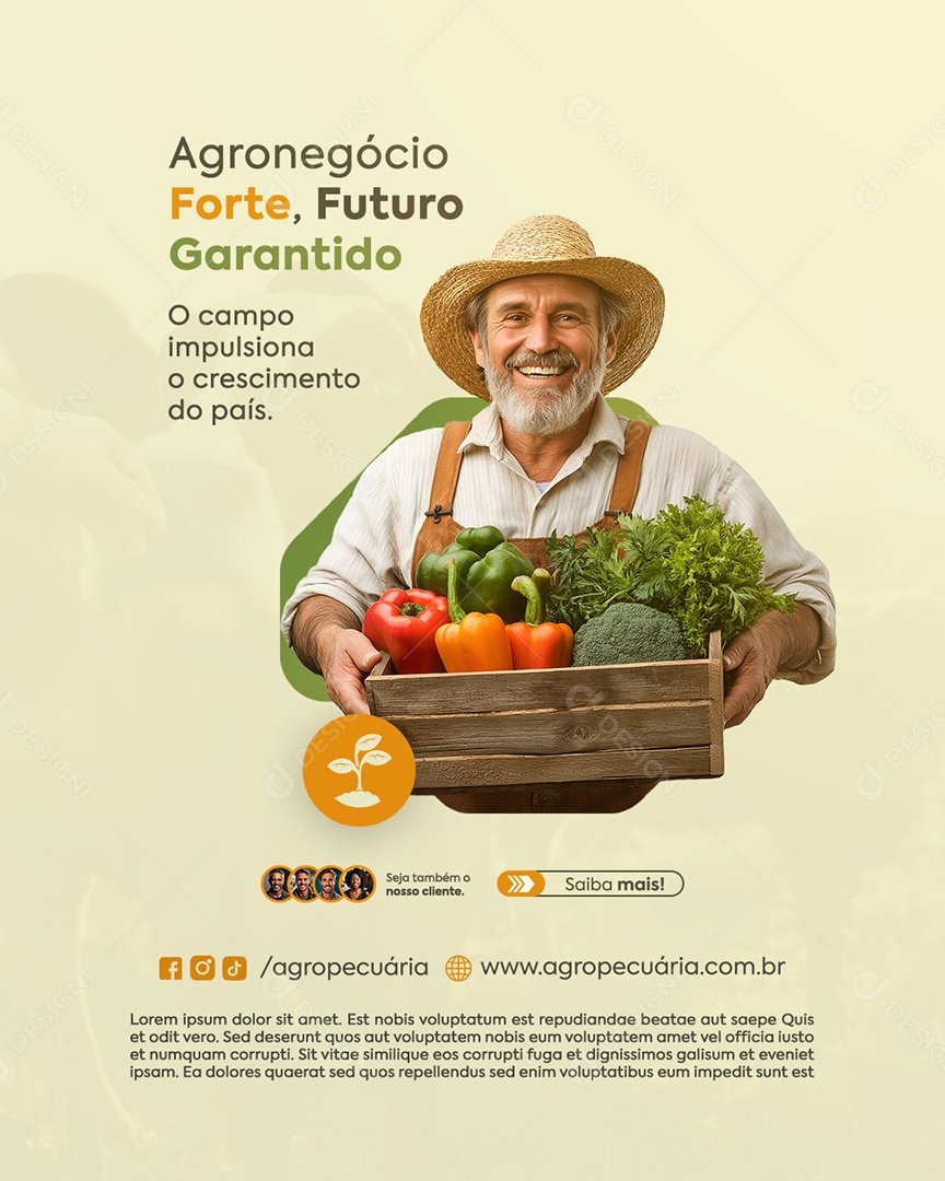 Agronegócio Forte Futuro Garantido Social Media PSD Editável