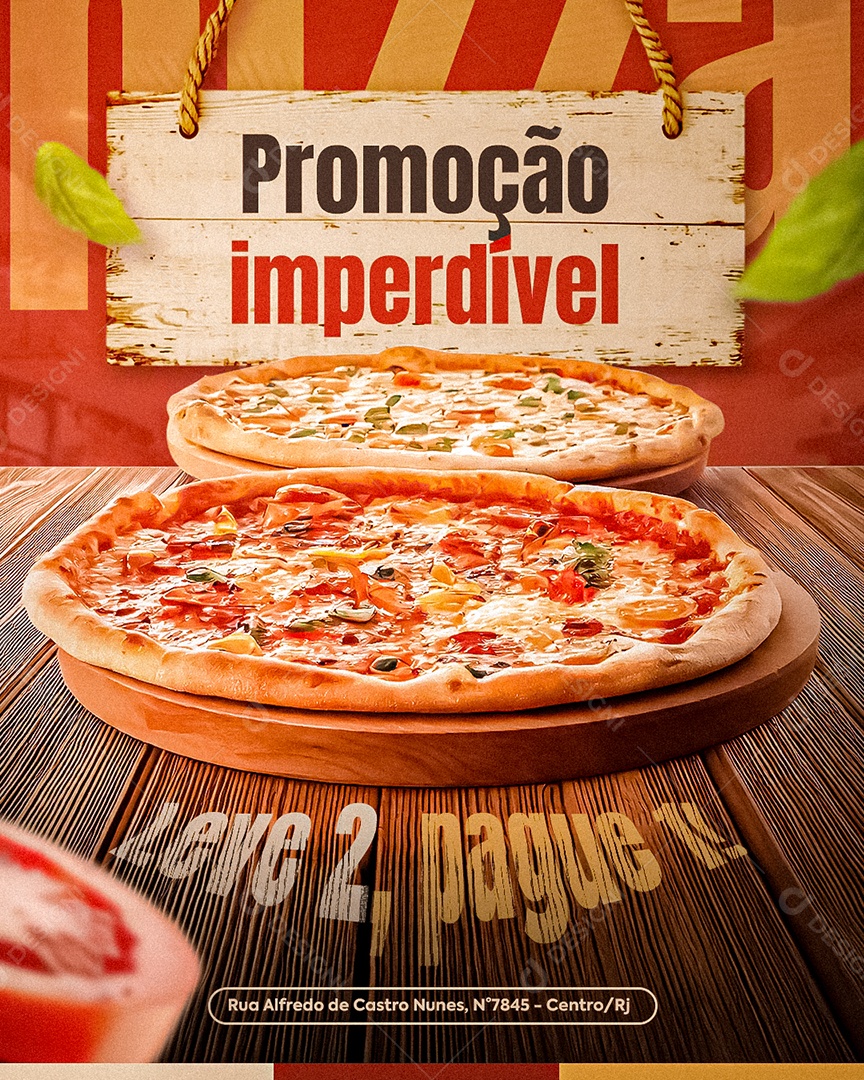 Pizzaria Promoção Imperdivel Social Media PSD Editável