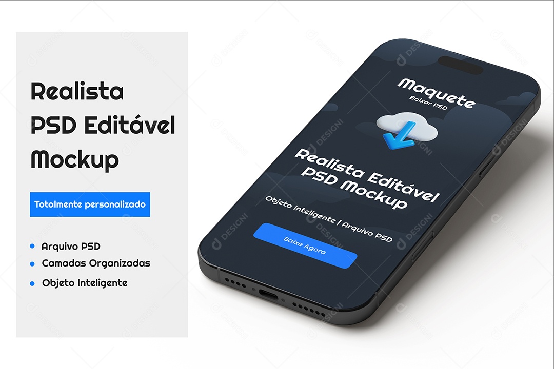 Maquete de iPhone Mockup PSD Editável