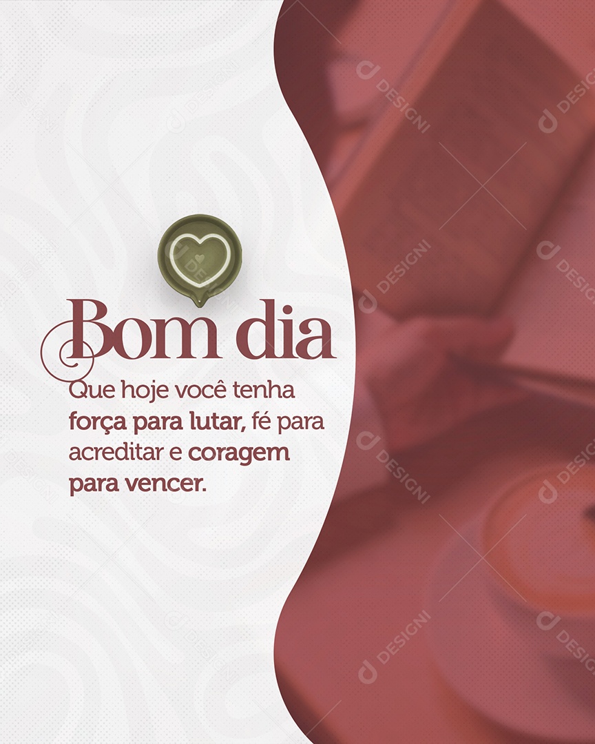 Bom Dia Frase Motivacional Social Media PSD Editável