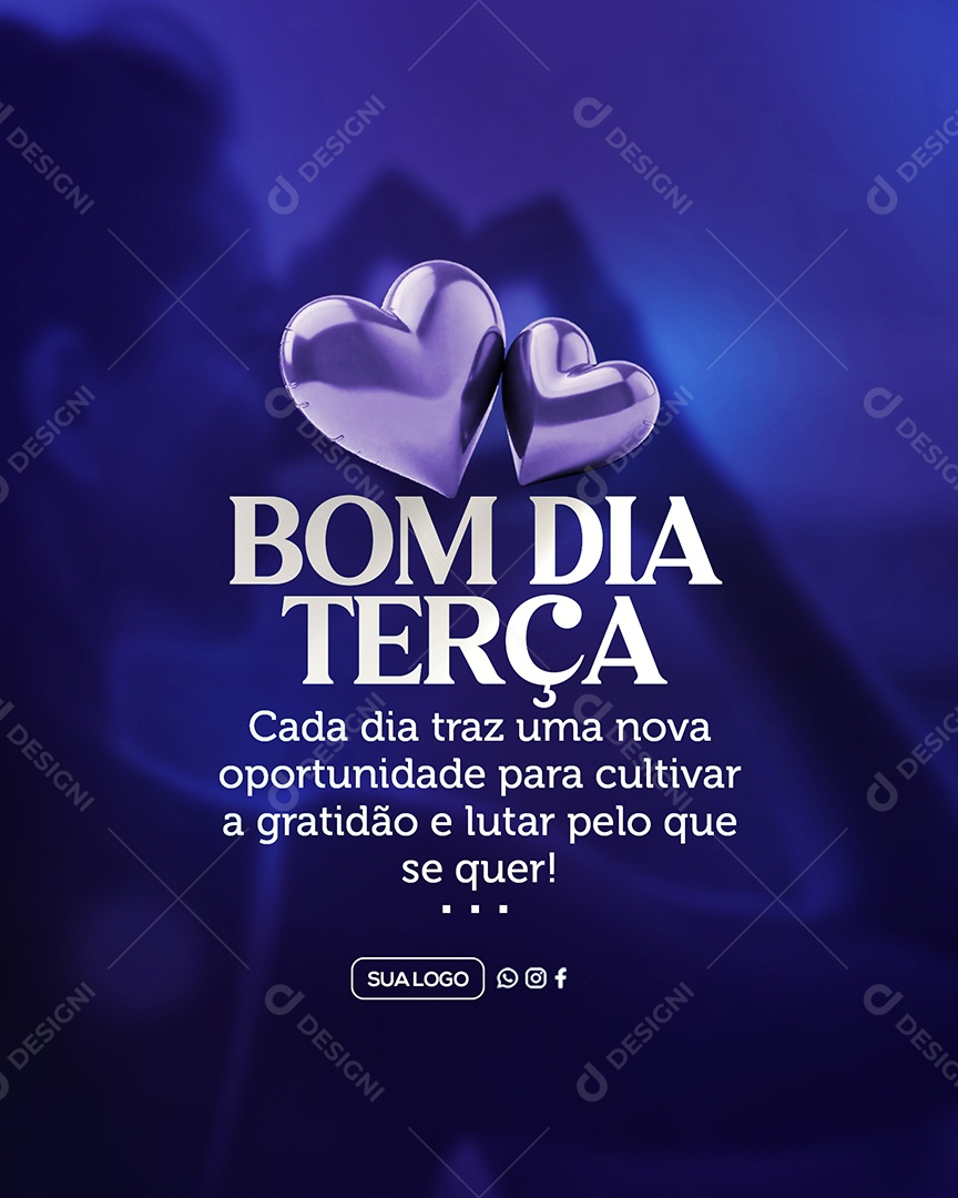 Bom Dia Terça Feira Social Media PSD Editável