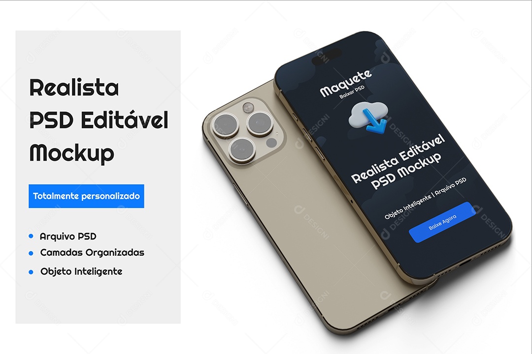 Maquete de iPhone Mockup PSD Editável