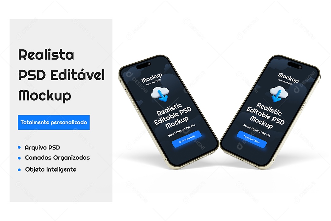 Maquete de iPhone Mockup PSD Editável