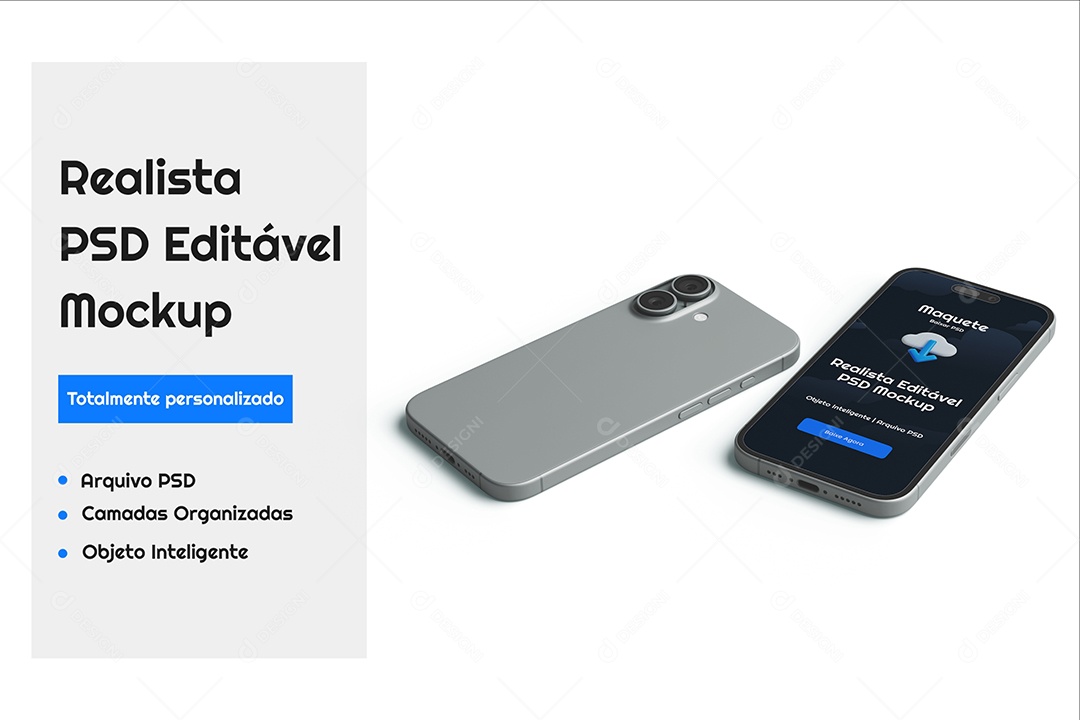 Maquete de iPhone Mockup PSD Editável