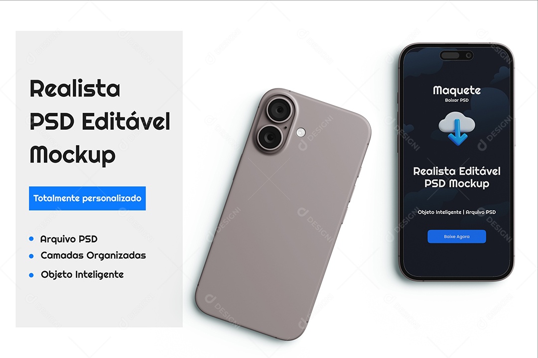 Maquete de iPhone Mockup PSD Editável