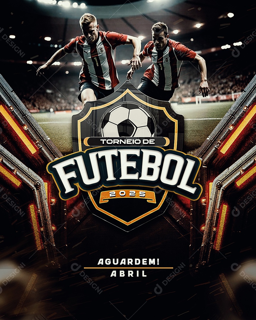 Torneio de Futebol 2025 Social Media PSD Editável