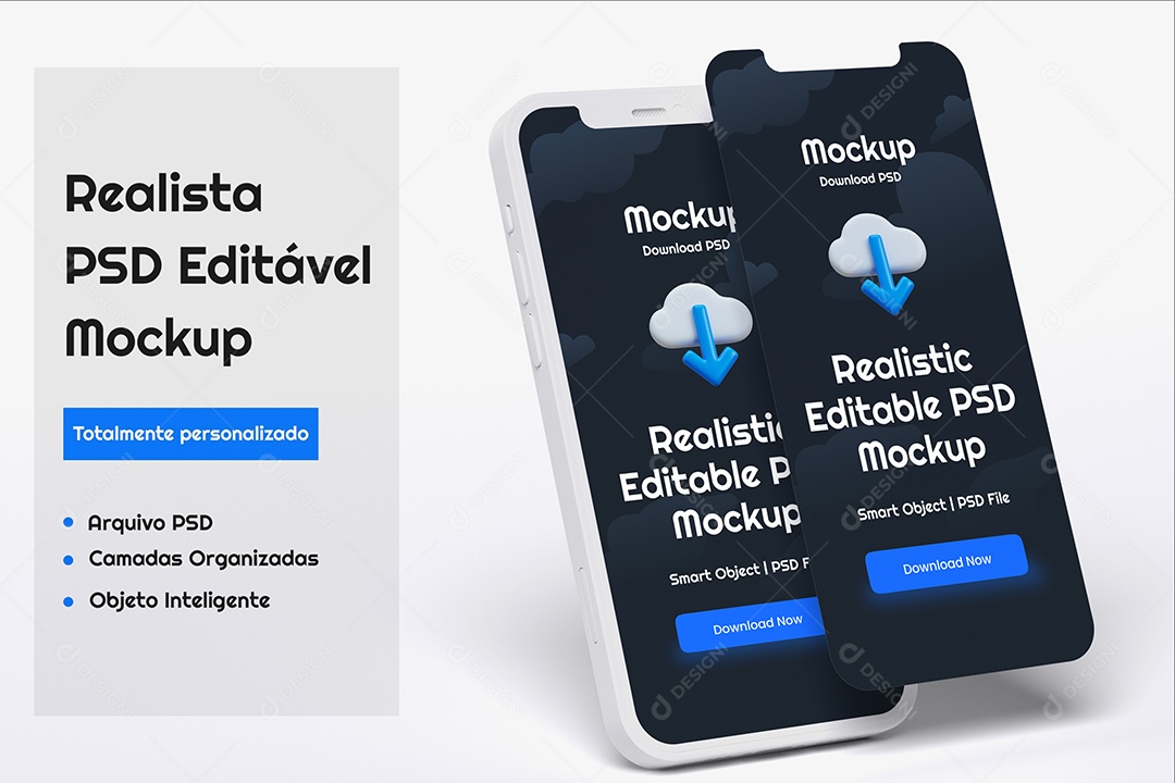 Tela de Celular Mockup PSD Editável