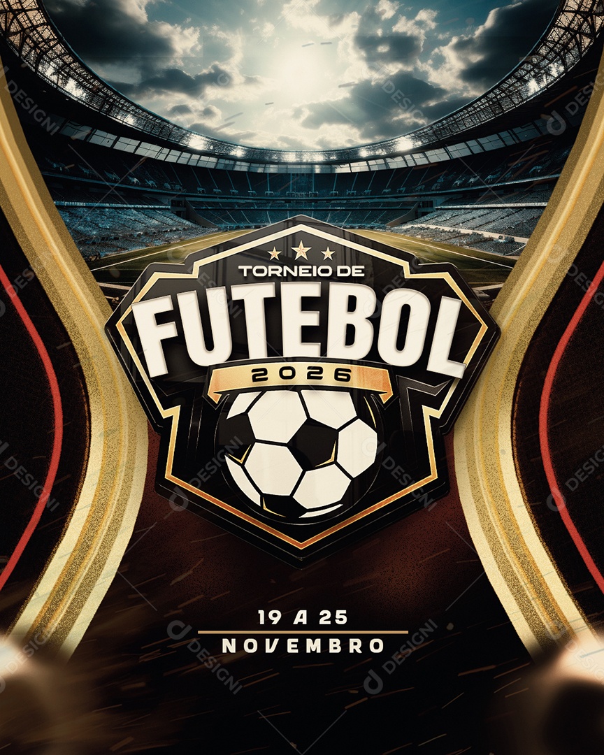 Torneio de Futebol 2026 Social Media PSD Editável