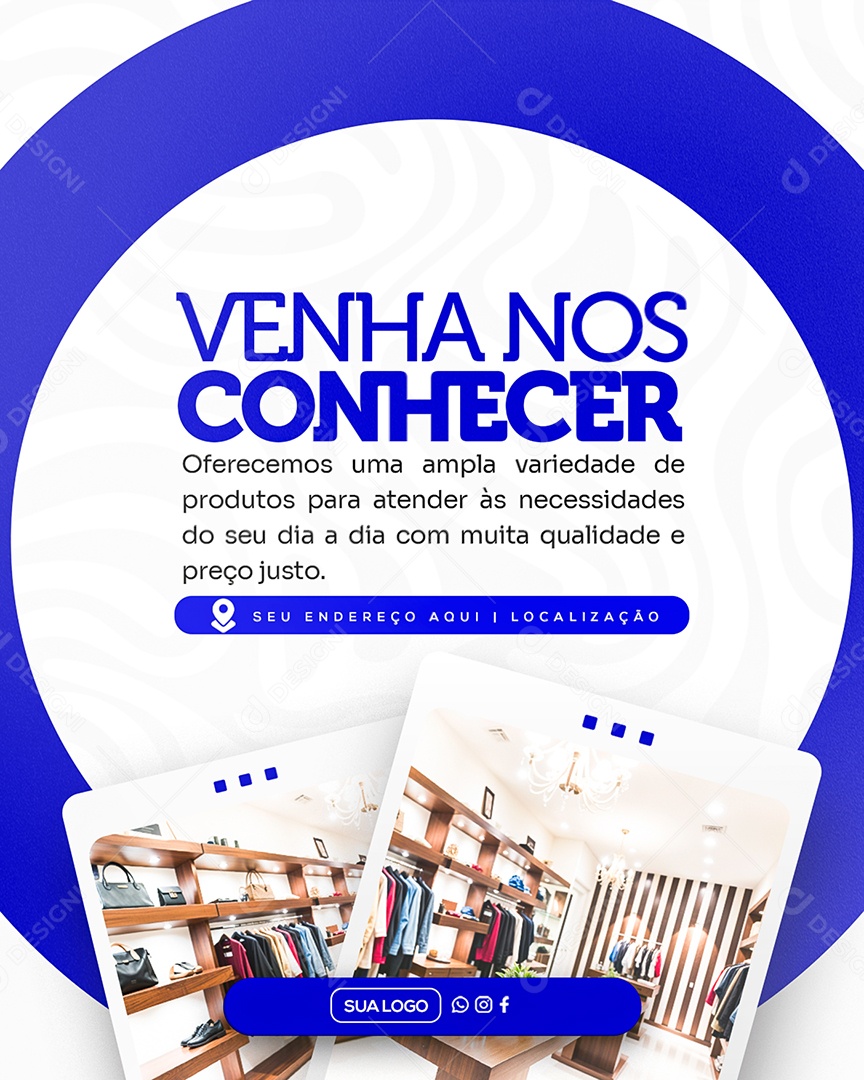 Venha nos Conhecer Social Media PSD Editável