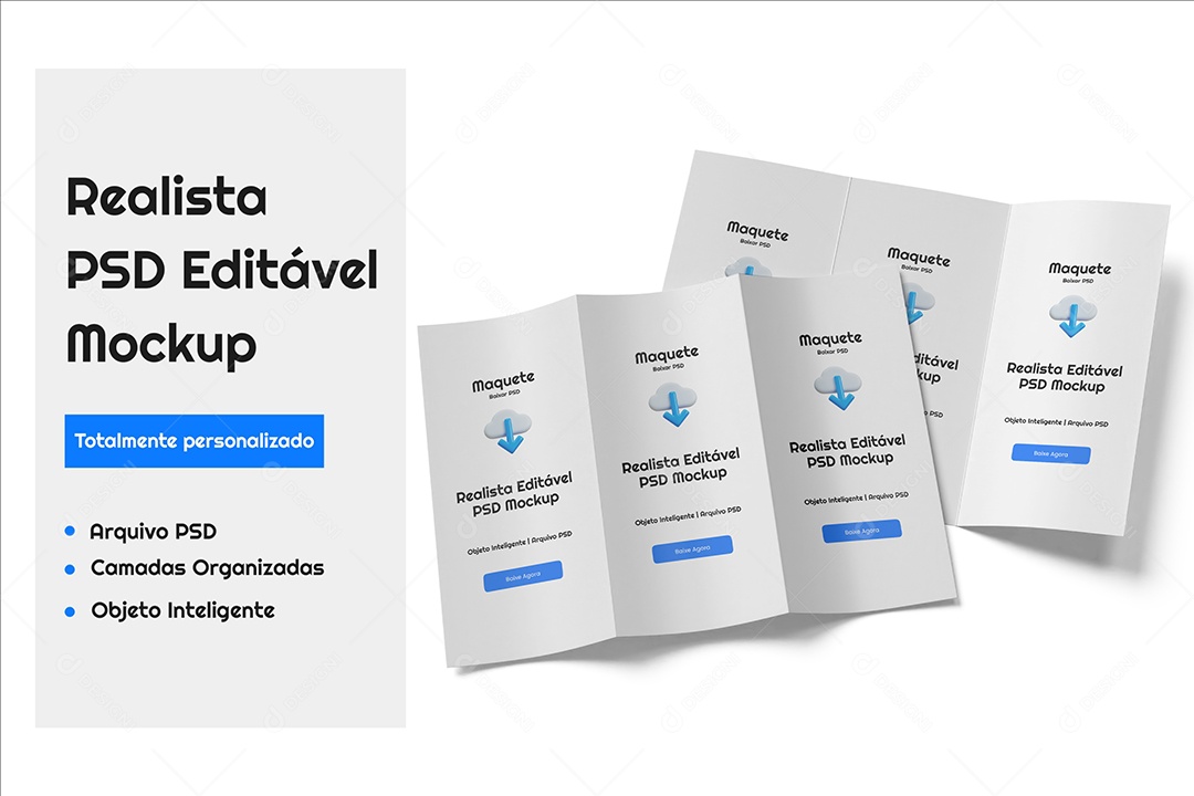 Mockup Papel A4 PSD Editável