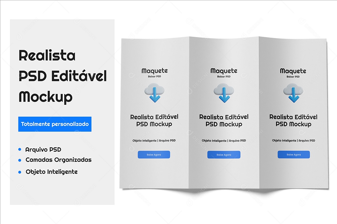 Mockup Papel A4 PSD Editável