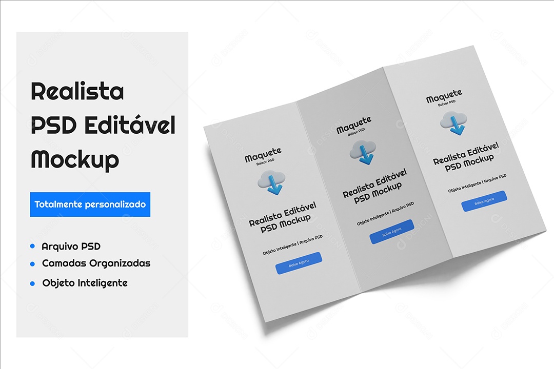 Mockup Papel A4 PSD Editável