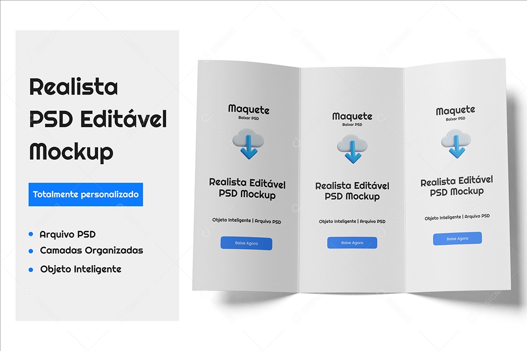 Mockup Papel A4 PSD Editável