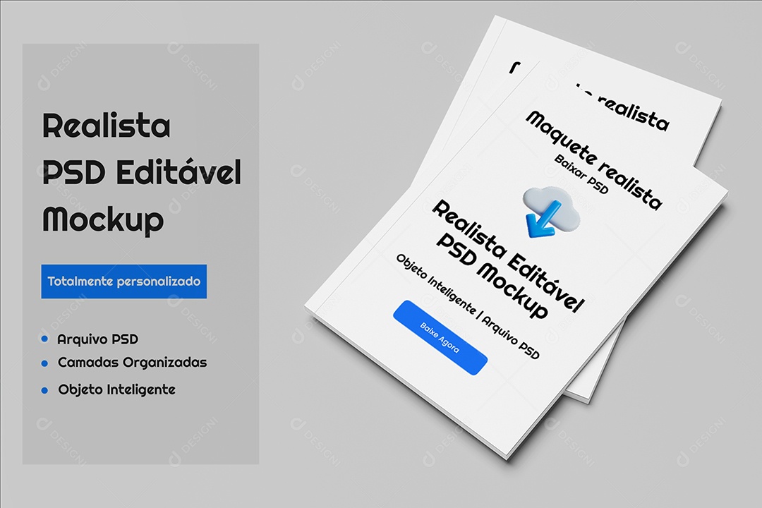 Mockup Papel A4 PSD Editável