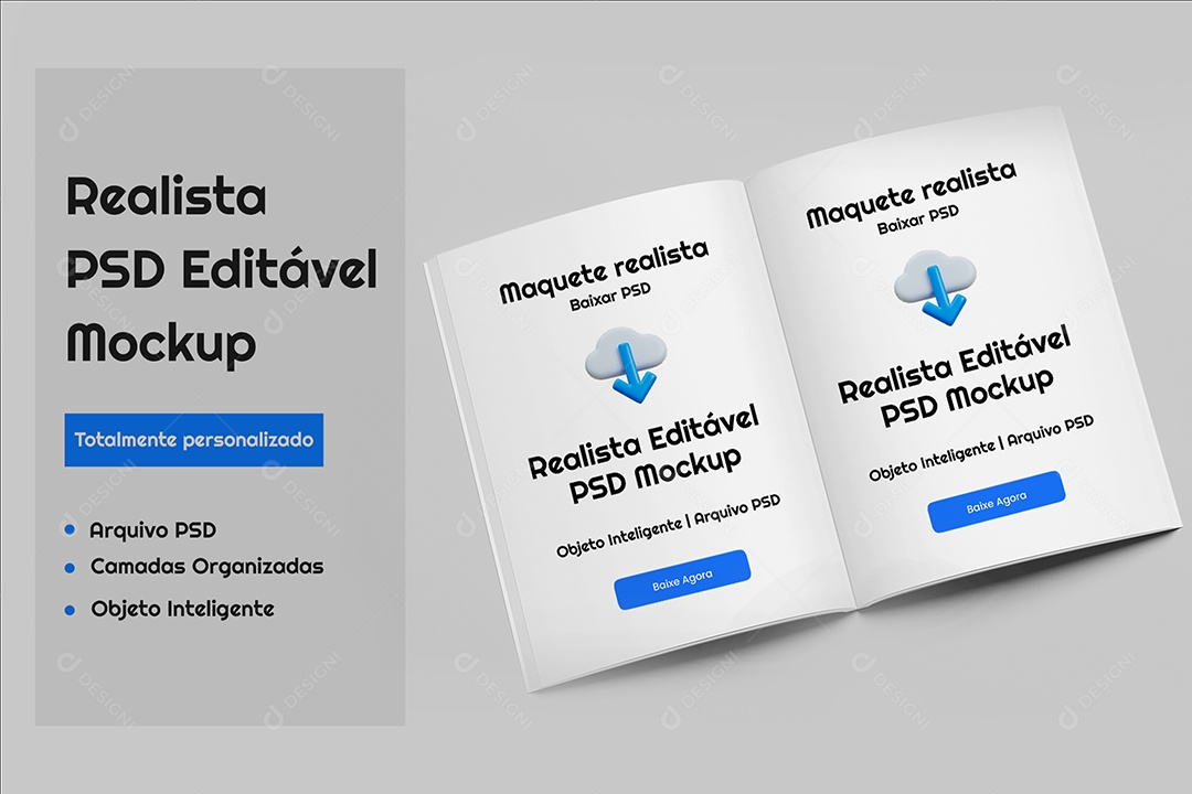 Mockup Papel A4 PSD Editável