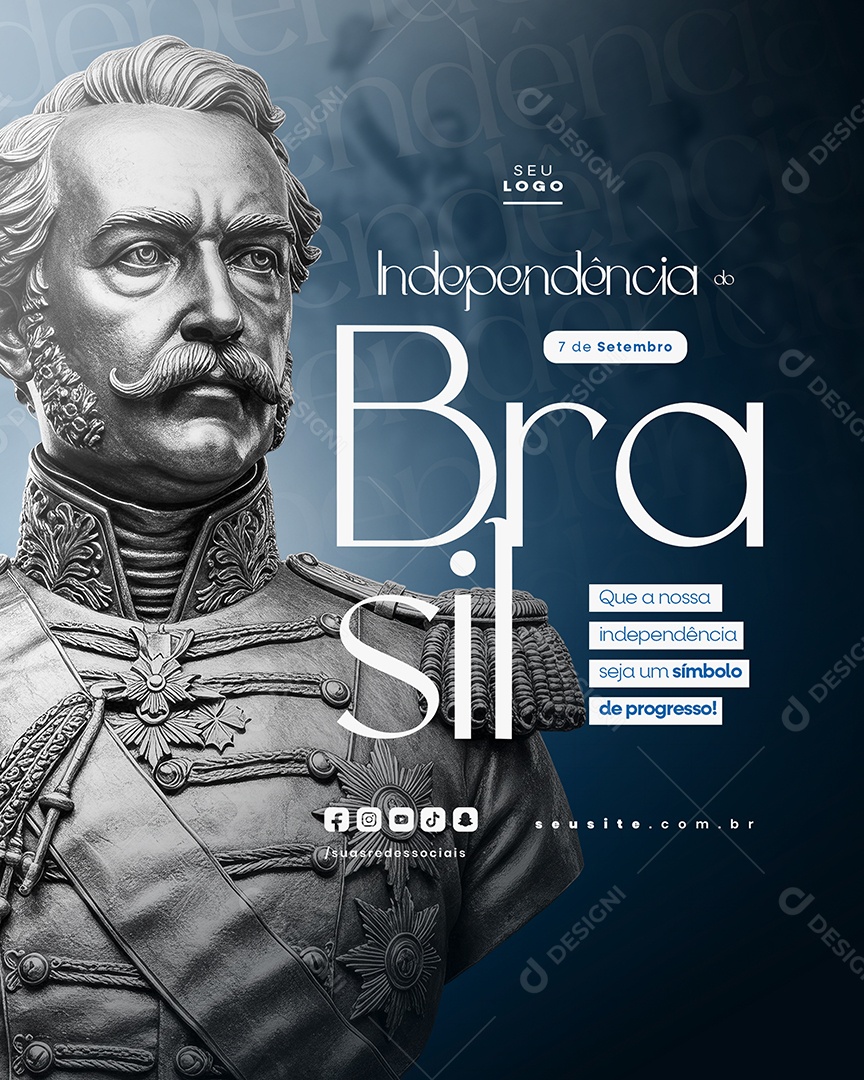 Dia da Independência do Brasil 07 de Setembro Social Media PSD Editável