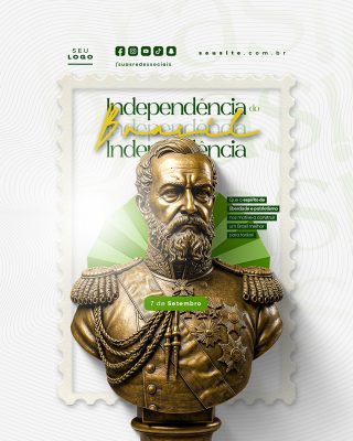 Dia da Independência do Brasil 07 de Setembro Social Media PSD Editável