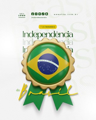 Dia da Independência do Brasil 07 de Setembro Social Media PSD Editável