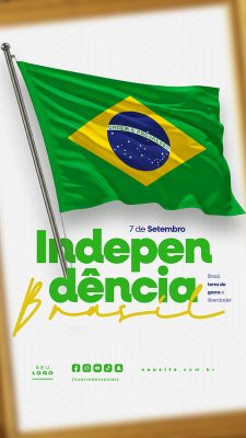 Story Dia da Independência do Brasil 07 de Setembro Social Media PSD Editável