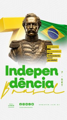 Story Dia da Independência do Brasil 07 de Setembro Social Media PSD Editável