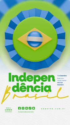 Story Dia da Independência do Brasil 07 de Setembro Social Media PSD Editável