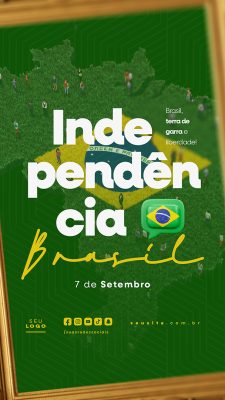Story Dia da Independência do Brasil 07 de Setembro Social Media PSD Editável