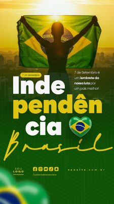 Story Dia da Independência do Brasil 07 de Setembro Social Media PSD Editável