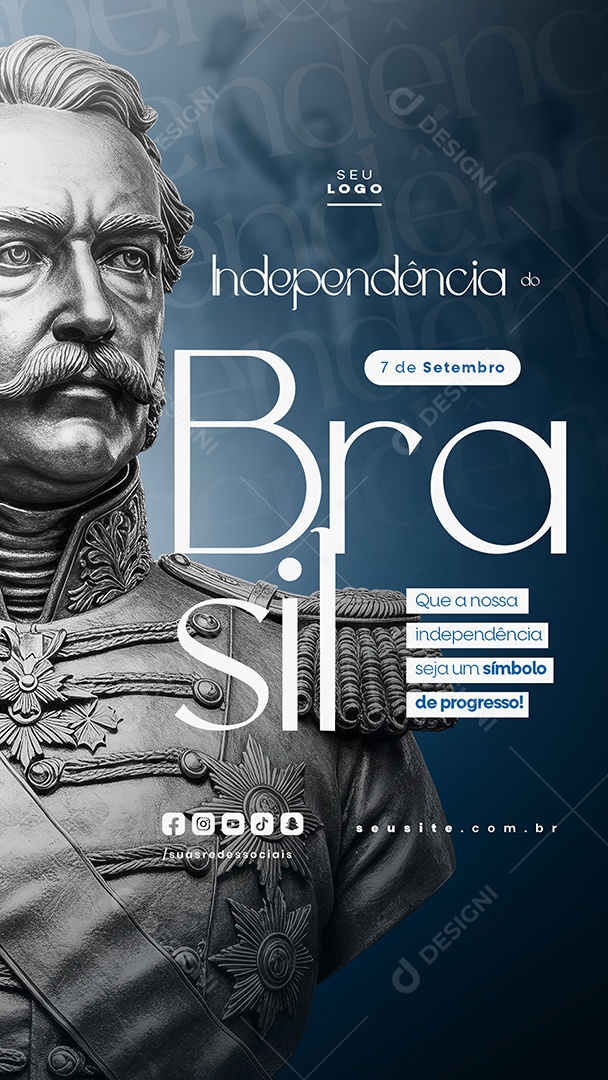 Story Dia da Independência do Brasil 07 de Setembro Social Media PSD Editável