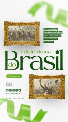Story Dia da Independência do Brasil 07 de Setembro Social Media PSD Editável