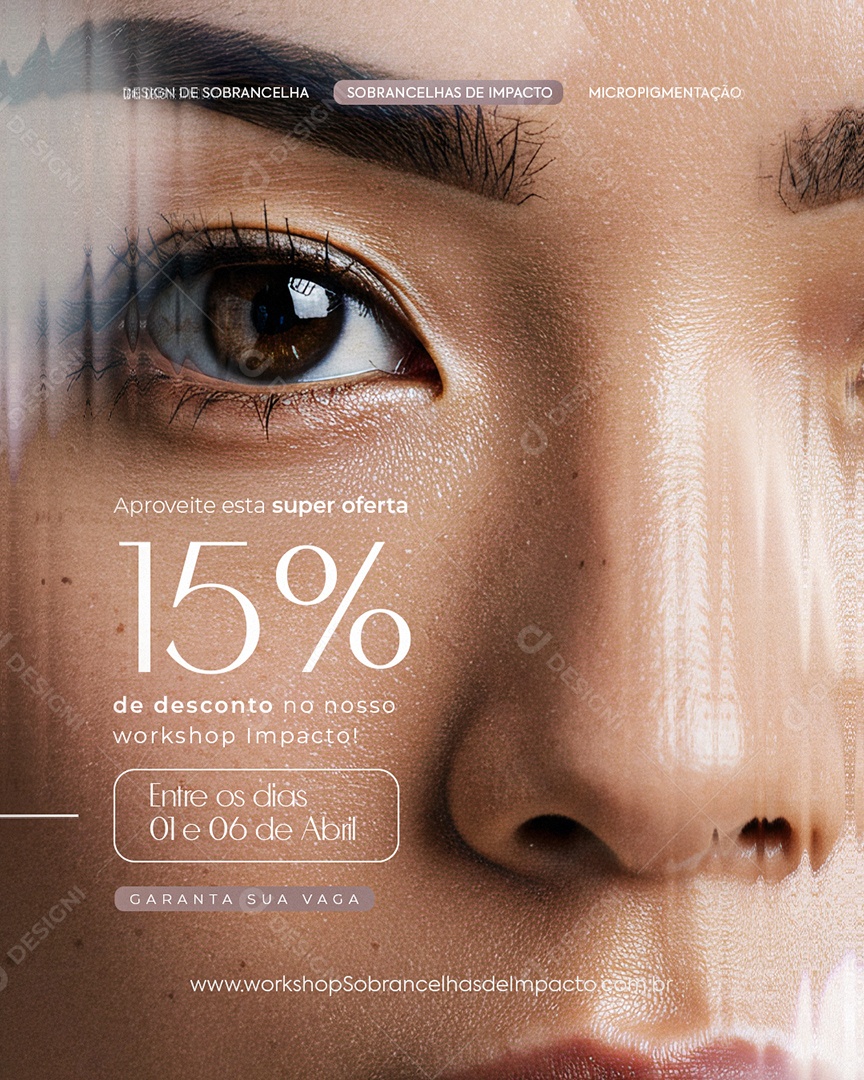 Curso Design de Sobrancelha Aproveite Esta Super Oferta Social Media PSD Editável
