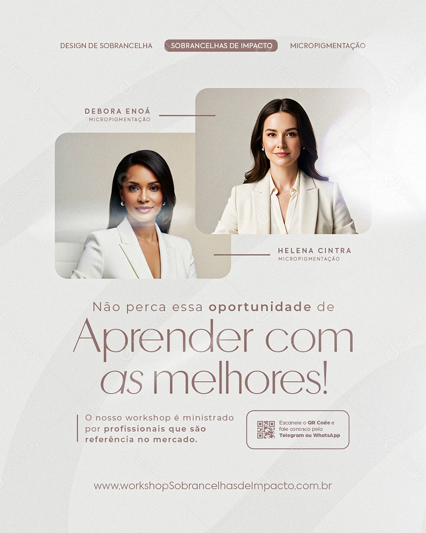 Curso Design de Sobrancelha Não Perca Essa Oportunidade Social Media PSD Editável