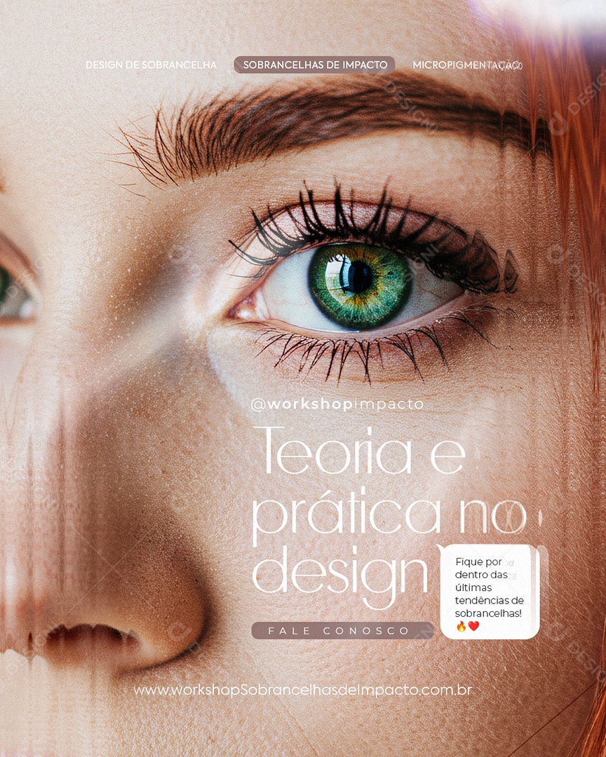 Curso Design de Sobrancelha Teoria e Prática no Desgn Social Media PSD Editável