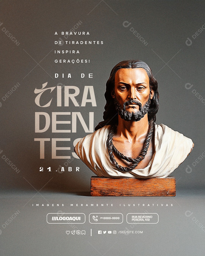 Dia de Tiradentes 21 de Abril Social Media PSD Editável