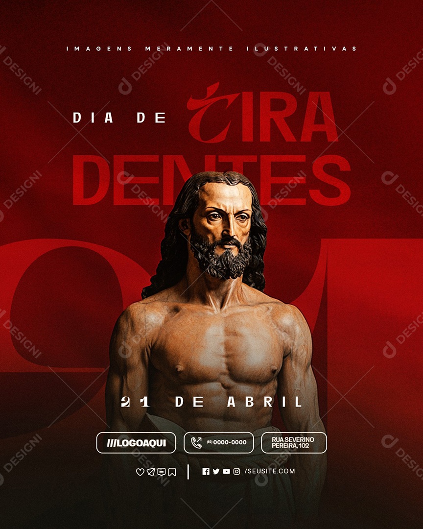 Dia de Tiradentes 21 de Abril Social Media PSD Editável