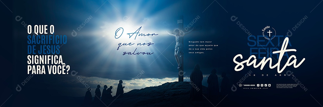 Carrossel Semana Santa 13 de Abril Social Media PSD Editável