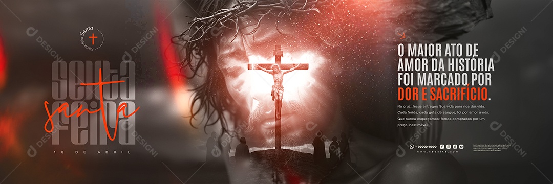 Carrossel Semana Santa 13 de Abril Social Media PSD Editável