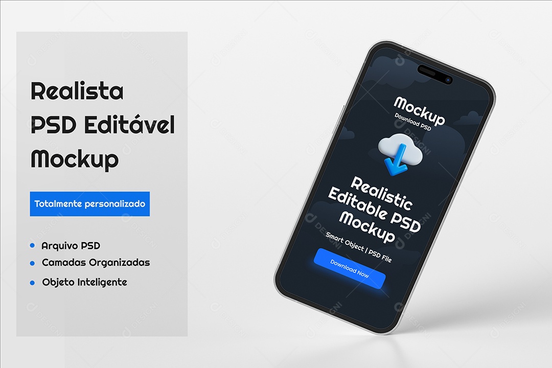 Maquete de iPhone Mockup PSD Editável