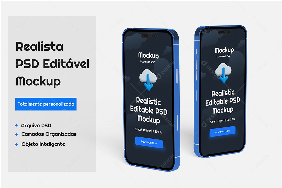 Maquete de iPhone Mockup PSD Editável