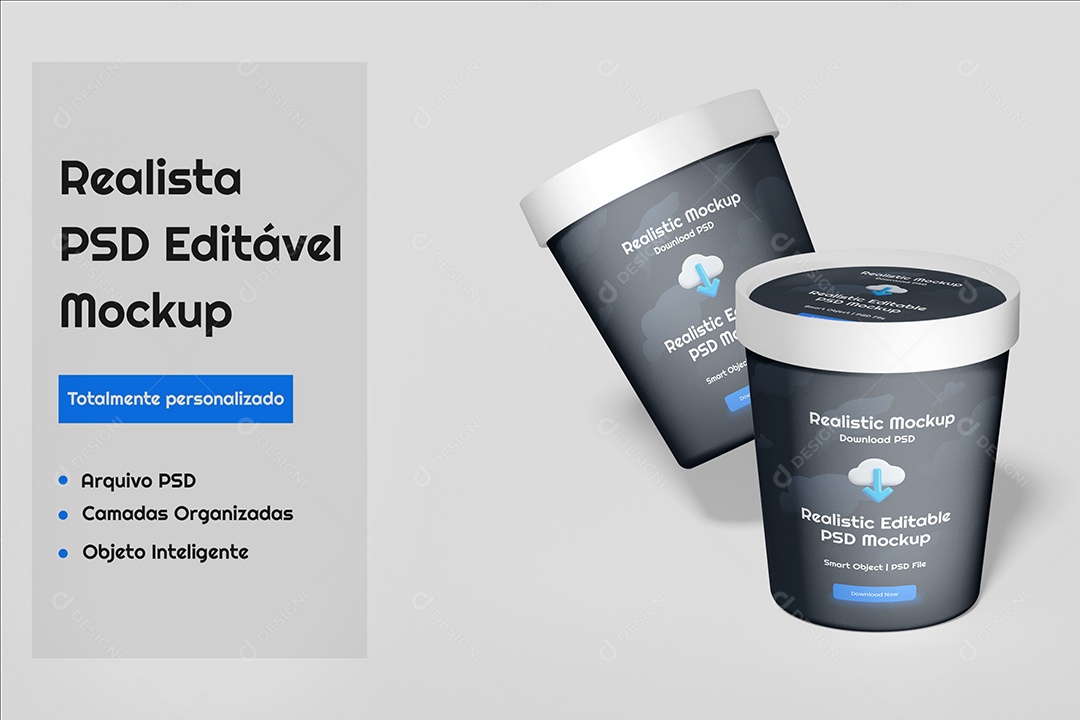 Mockup de Copos PSD Editável