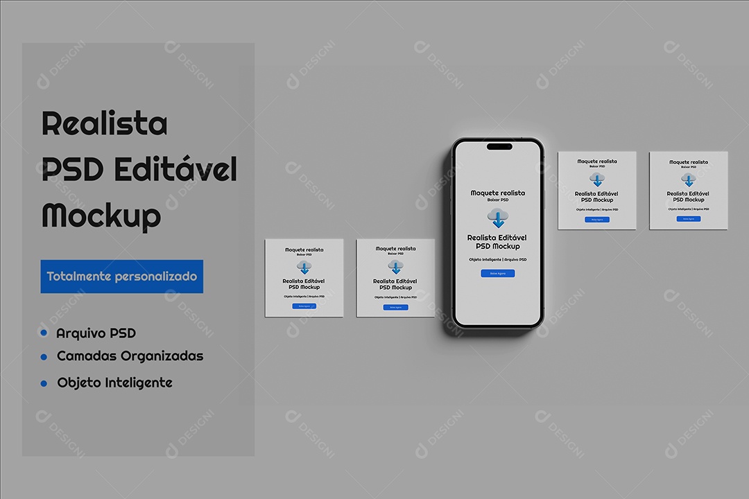 Mockup Modelo de Post de Instagram PSD Editável