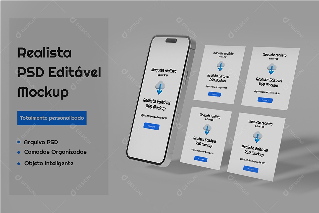 Mockup Modelo de Post de Instagram PSD Editável