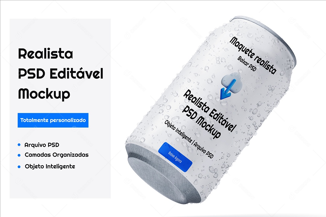 Lata Mockup PSD Editável